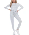 White Mark Women's 2pc Loungewear Set In Light Blue