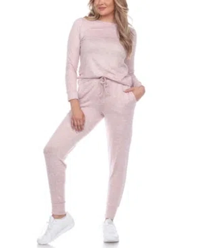 WHITE MARK WOMEN'S 2PC LOUNGEWEAR SET