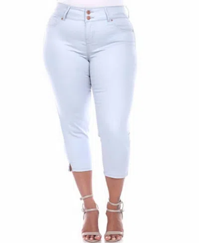 WHITE MARK WOMEN'S CLASSIC FIT POCKETS JEAN - PLUS IN DENIM BLUE