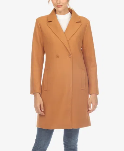 White Mark Women's Classic Walker Coat In Brown
