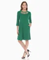 White Mark Women's Criss Cross Neckline A-line Dress In Green