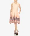 White Mark Plus Size Fit And Flare Knee Length Dress In Multi