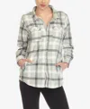 White Mark Women's Flannel Plaid Shirt In Multi