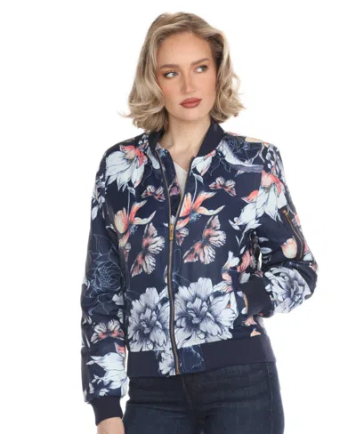 White Mark Womens Midweight Bomber Jacket In Black