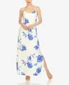 White Mark Women's Floral Strap Maxi Dress In White