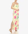 White Mark Women's Floral Strap Maxi Dress In Multi