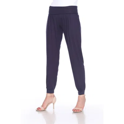 White Mark Women's Harem Pants In Navy In Blue