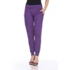 White Mark Women's Harem Pants In Purple In Purple