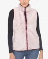 White Mark Women's Zip Up Sherpa Vest In Sheep Violet