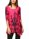 White Mark Maternity Ganette Tunic In Pink