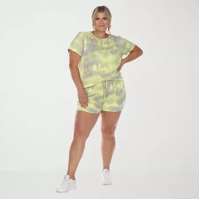 White Mark Womens Crew Neck Short Sleeve 2-pc. Pajama Set In Green