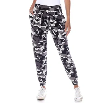 White Mark Womens Cuffed Mid Rise Drawstring Pant In Black