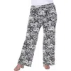 White Mark Womens Fold-over Waist Polyester Wide Leg Pants In Black