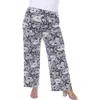White Mark Womens Fold-over Waist Polyester Wide Leg Pants In Blue