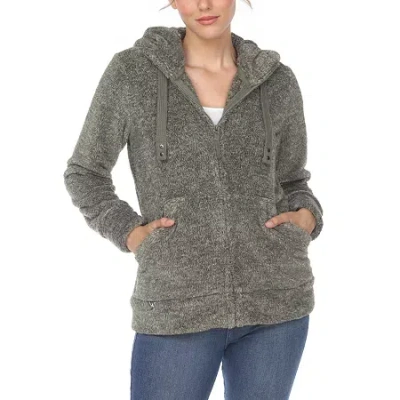 White Mark Womens Hooded Midweight Quilted Coat In Green