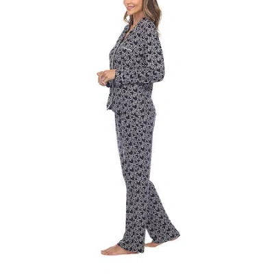 White Mark Womens Long Sleeve 2-pc. Pajama Set In Gray