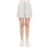 White Mark Womens Mid Rise Pull-on Short In Gray