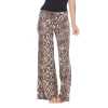 White Mark Womens Mid Rise Wide Leg Palazzo Pant In Brown