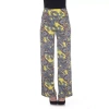 White Mark Womens Mid Rise Wide Leg Palazzo Pant In Yellow