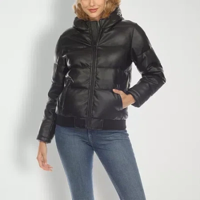 White Mark Womens Midweight Bomber Jacket In Black