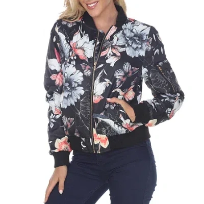 White Mark Womens Midweight Bomber Jacket In Black