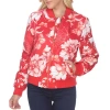 White Mark Womens Midweight Bomber Jacket In Red