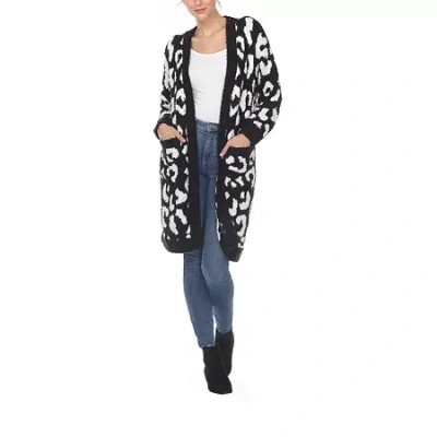 White Mark Womens Midweight Coat In Black
