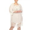 White Mark Womens Plus Dress Swimsuit Cover-up In White