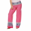 White Mark Womens Plus High Rise Wide Leg Palazzo Pant In Pink