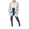 White Mark Womens Plus Hooded Midweight Coat In White