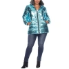 White Mark Plus Womens Faux Fur Cold Weather Puffer Jacket In Blue