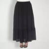 White Mark Womens Plus Maxi Skirt In Black