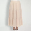 White Mark Womens Plus Maxi Skirt In Sand