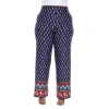 White Mark Womens Plus Mid Rise Wide Leg Palazzo Pant In Blue