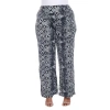 White Mark Womens Plus Mid Rise Wide Leg Palazzo Pant In Gray