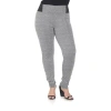 White Mark Womens Plus Skinny Mid Rise Pant In Gray