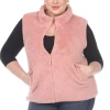 White Mark Womens Plus Sleeveless Vest In Pink
