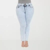 White Mark Womens Plus Stretch Fabric Skinny Fit Jean In Blue