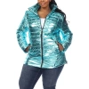 White Mark Womens Plus Water Resistant Midweight Puffer Jacket In Blue