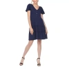 White Mark Womens Short Sleeve Sundress In Blue