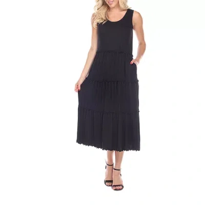 White Mark Womens Sleeveless Midi Maxi Dress In Black
