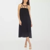 White Mark Womens Sleeveless Midi Swing Dresses In Black