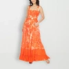 White Mark Womens Sleeveless Tie Dye Sundress In Orange