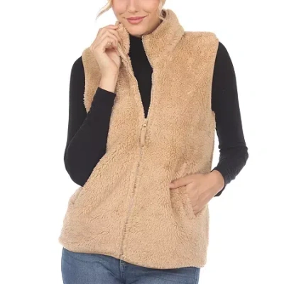 White Mark Womens Sleeveless Vest In Brown