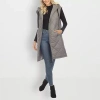 White Mark Womens Water Resistant Lightweight Puffer Vest In Gray