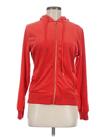 Pre-owned White Mark Zip Up Hoodie In Red