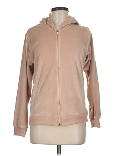 Pre-owned White Mark Zip Up Hoodie In Tan