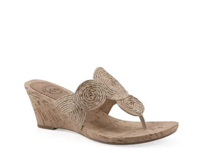 White Mountain Affogato Wedge Sandal In Brown