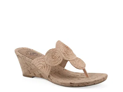 White Mountain Affogato Wedge Sandal In Brown