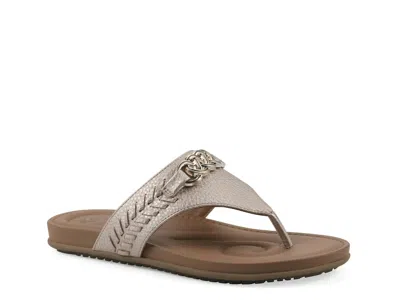White Mountain Aladdin Sandal In Gold